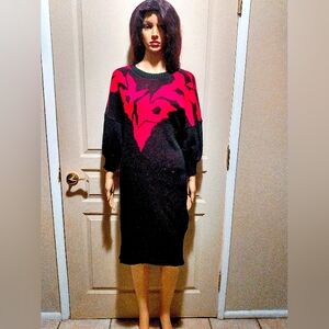 Vintage Dorothy Knit Wear Sweater Dress.